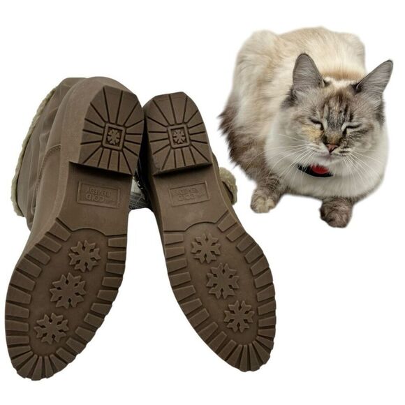 NWT Du Pont Women's Snow Star II Dacron 808 Faux Fur Winter Boots Tan Size 8M - Picture 7 of 13